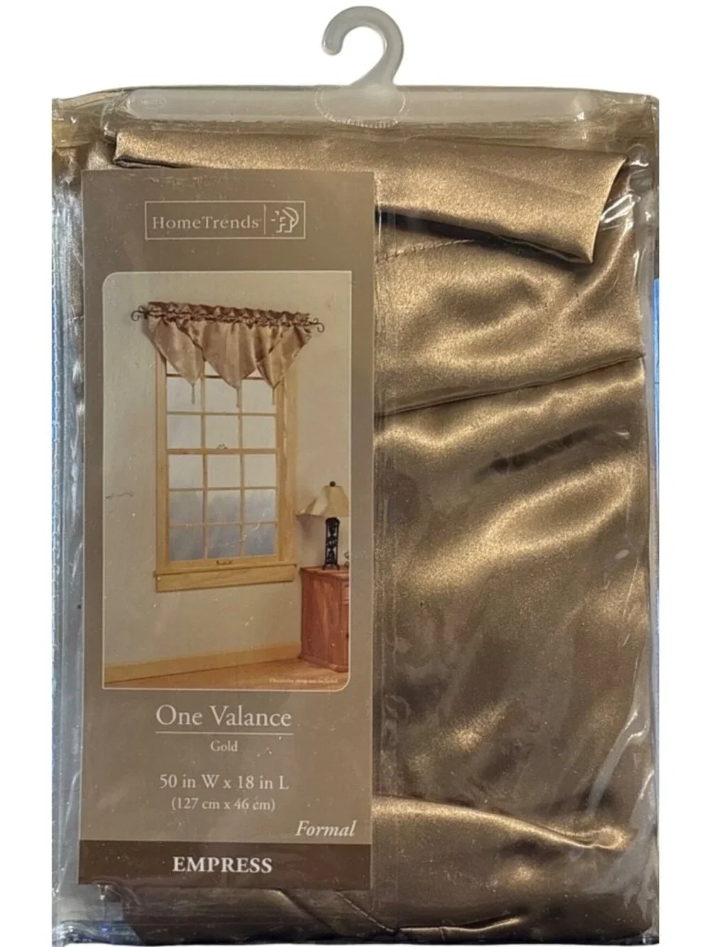 Hometrends Empress Gold Window Valance Curtain 50
